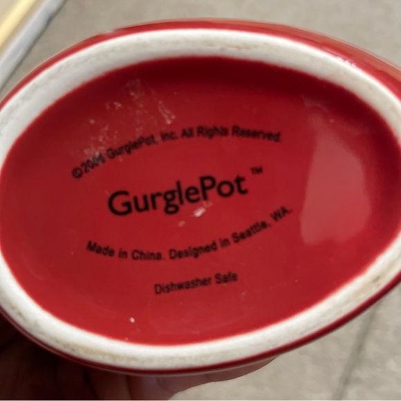 Authentic GurglePot Red Fish Pitcher Creamer  Designed in Seattle WA - Picture 4 of 6